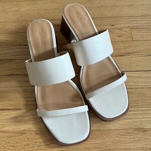 Madewell white heel sandals